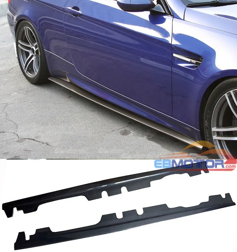 E Style Real Carbon Fiber Side Skirts 1pair FOR BMW E90 E92 E93 M3 2Dr 4Dr 2008-2014 B293