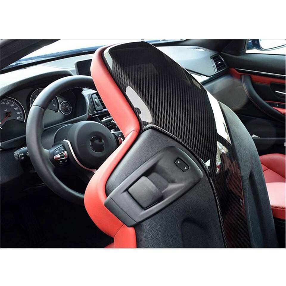Real Carbon Fiber Seat Back Trim Covers 4PCS For BMW F87 M2 F80 M3 F82 M4