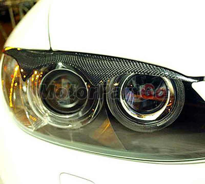 Real Carbon fiber Head light Eyelid Eyebrow 1 PAIR For BMW E93 E92 COUPE 06-12