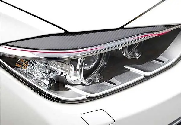 L STYLE REAL CARBON FIBER EYELID EYEBROW for BMW F30 3-Series 320i 328i 335i 2012up