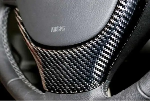 Carbon Fiber Steering Wheel Trim Cover for BMW F10 F18 5-SERIES 2011UP B318Y