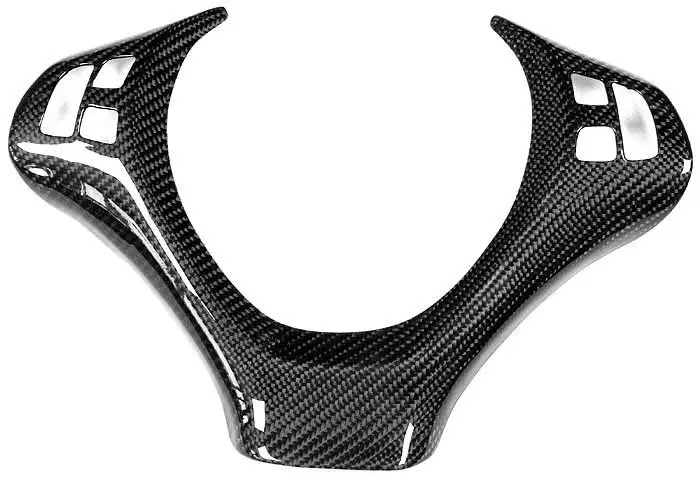Real Carbon Fiber Steering Wheel Trim Cover for BMW E71 E72 X6 X6M 2009up B345Y