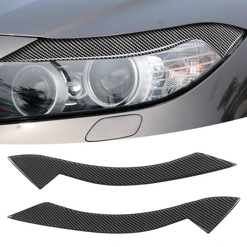 Real Carbon Fiber Headlight Eyebrow Eyelid Cover 1 pair For BMW Z4 E89 2009-2015