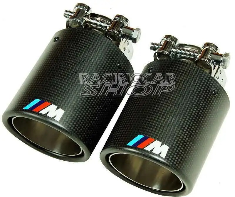 //M sport Style Real Carbon Fiber Quad Exhaust Muffler Tips Pip 1pair FOR BMW M3 M4 M5 M6 M1 1 3 5 7 SERIES B347W