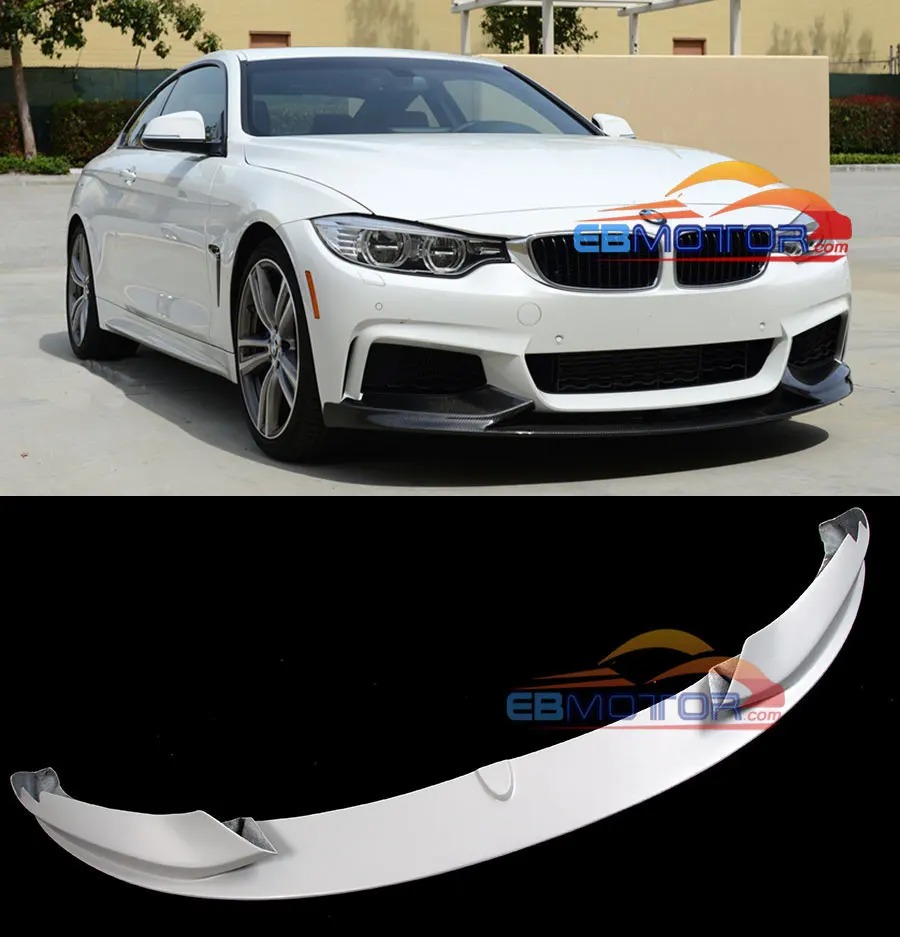 UNPAINTED P Style 3K Front Bumper Lip Spoiler For BMW 4 Series F32 M Sport M Tech Bumper 2Door 4Door 2014UP B361F