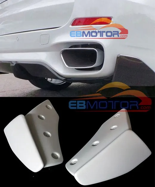UNPAINTED Rear Lip Splitter Rear Side Valences 1 Pair For BMW F15 X5 M-Sport Bumper 2014UP B362F
