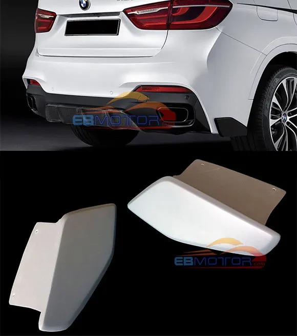 UNPAINTED Rear Splitter Rear Side Valences 1pair For BMW F16 X6 M-Sport Model 2014UP B363F