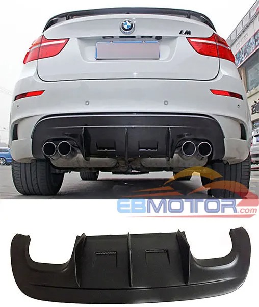 UNPAINTED A TYPE Rear Diffuser Spoiler For BMW E71 X6 M X6M 2009-2014 B370F