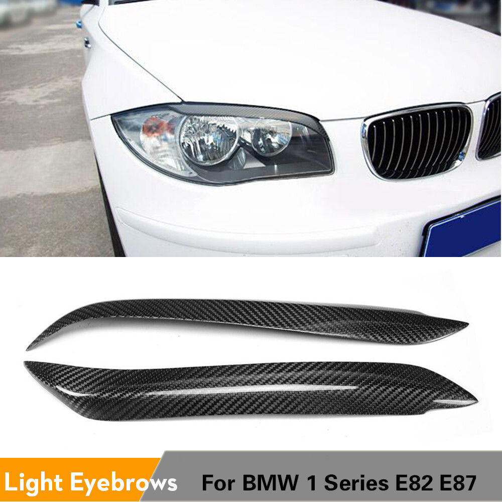 REAL CARBON FIBER Headlight EYELID EYEBROW For BMW 1Series E81 E82 E87 E88 04-11