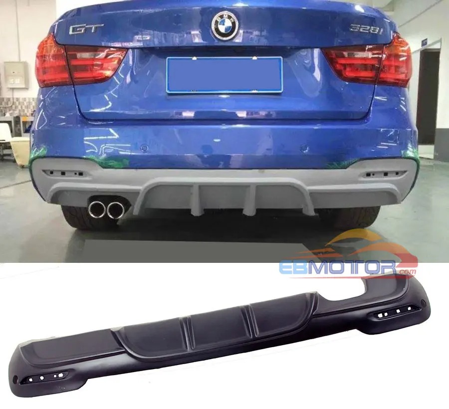 UNPAINTED P Style Rear Diffuser For BMW 3-Series F34 GT Hatchback Mtech Msport Bumper 2013UP B378F
