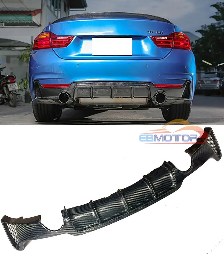 Performance Real Carbon Fiber Rear Diffuser For BMW F32 F33 F36 435i GranCoupe M-Sport Models 2014UP B381