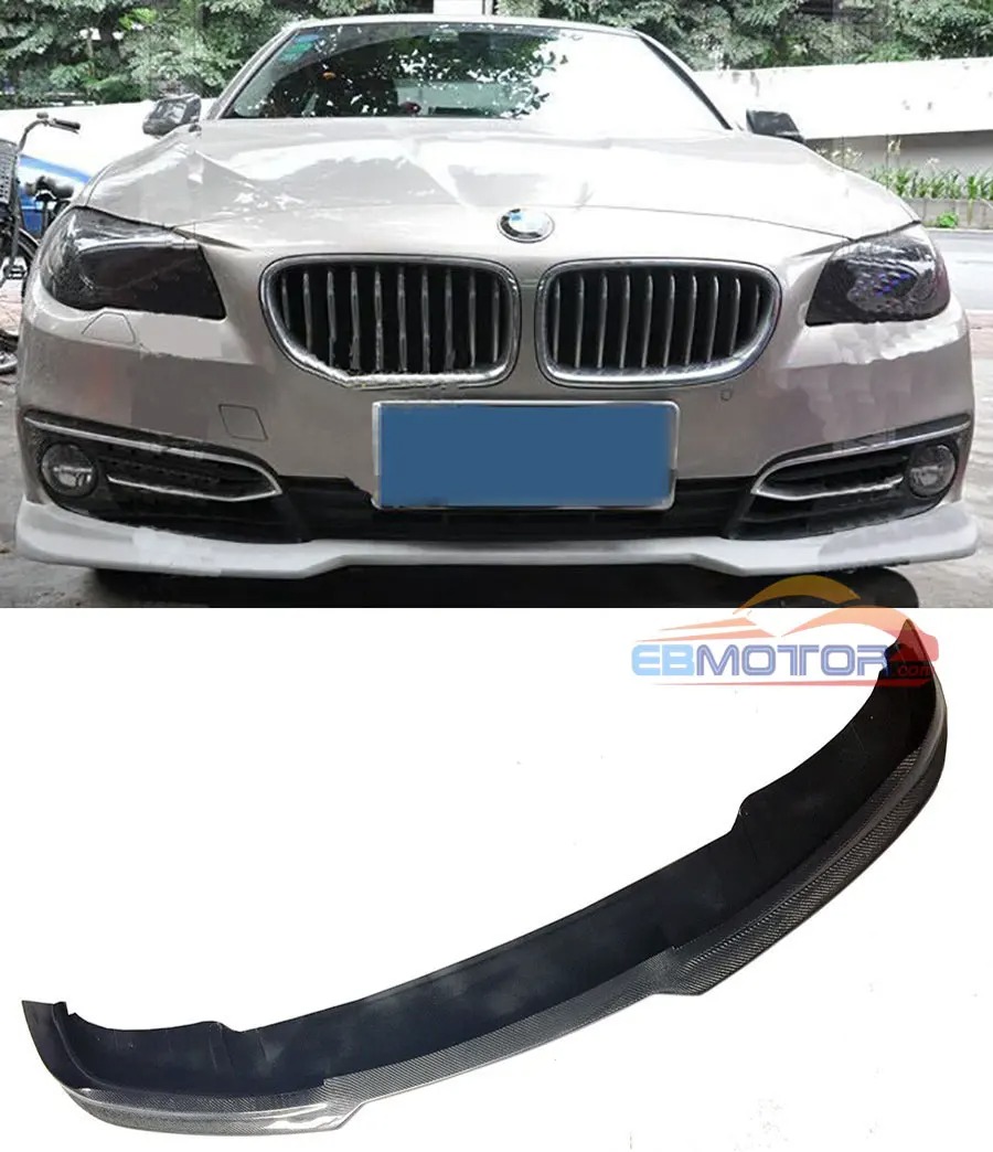Real Carbon Fiber Front Lip Spoiler Bumper For BMW F10 F18 5-Series Bumper After 2014 Year B382