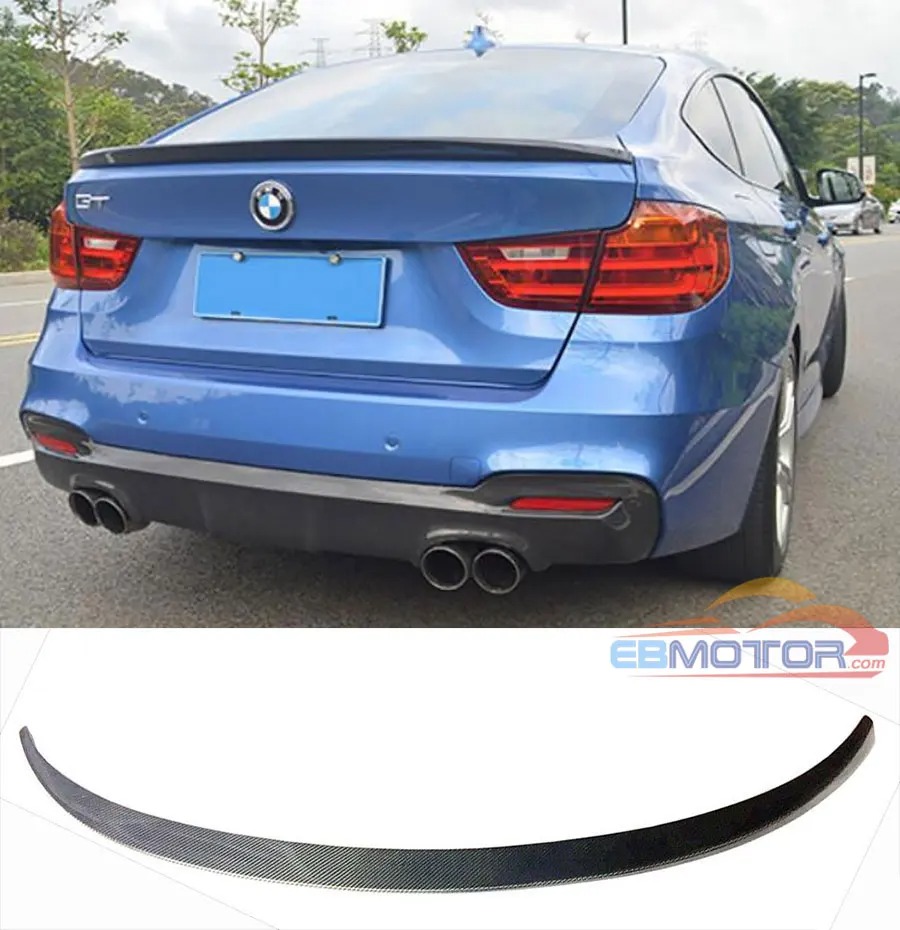 Origianl Style Rear Carbon Fiber Rear Trunk Lip Spoiler Wing For BMW F34 3-Series GT 2013UP B384