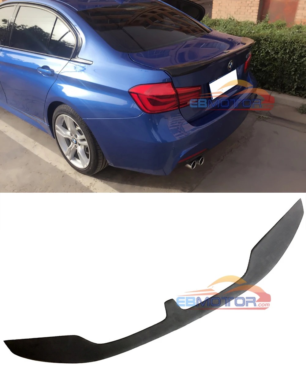 UNPAINTED  KT style rear trunk lip spoiler for BMW 3-series F30 Sedan 2012UP B386F
