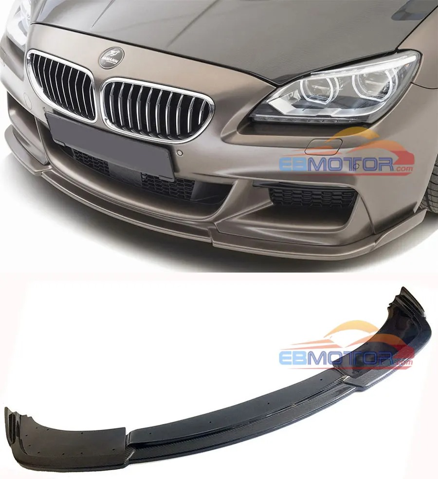 Real Carbon Fiber Front Lip Spoiler For BMW F06 F12 F13 M-Sport M-Tech Bumper 2014UP B394
