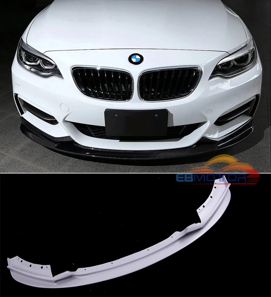 UNPAINTED Fiber Glass Front Lip Spoiler For BMW F22 2Series M-Sport bumper 2014UP B400F