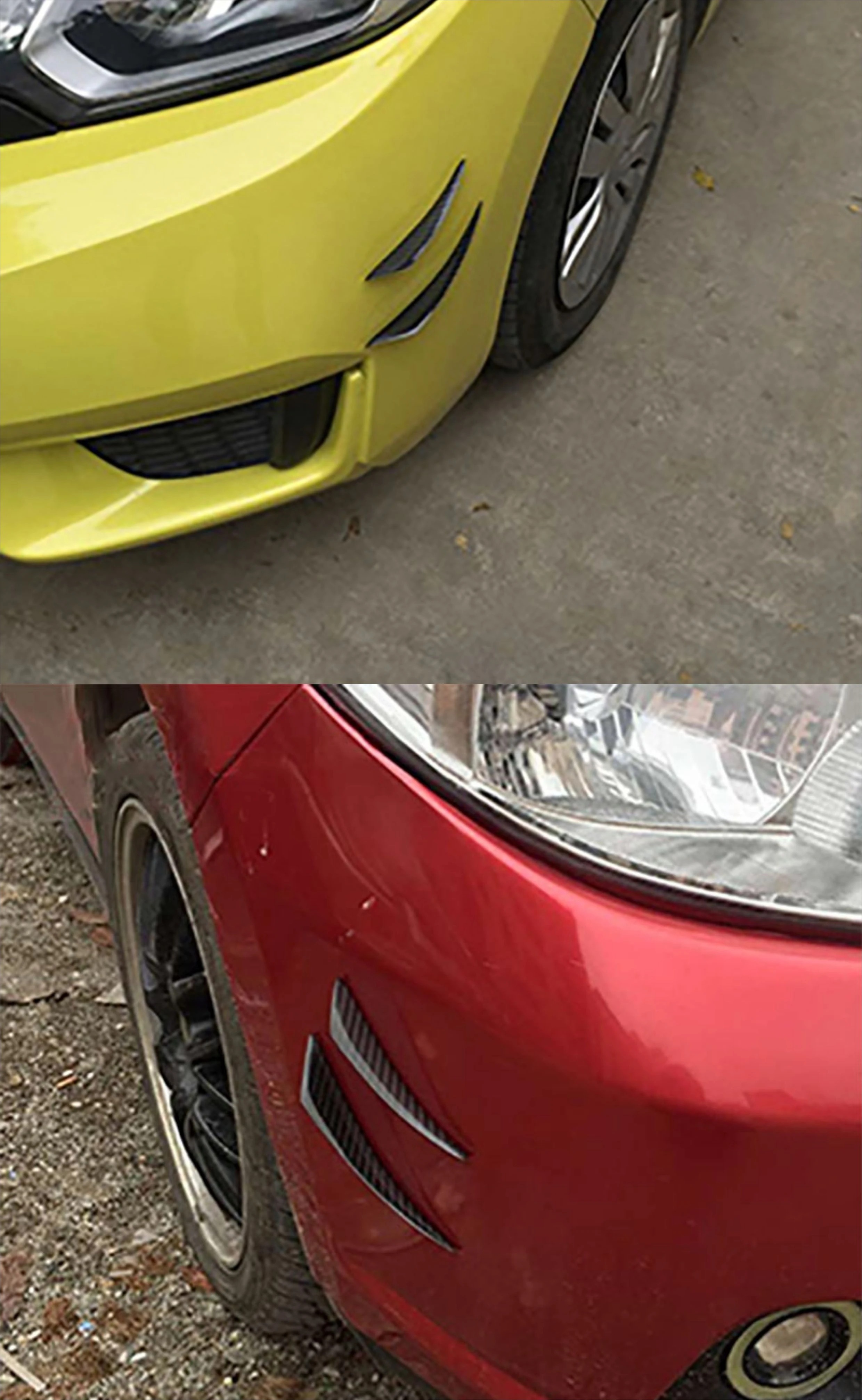 Real Carbon Fiber Front lip bumper splitter 4pcs set for all car