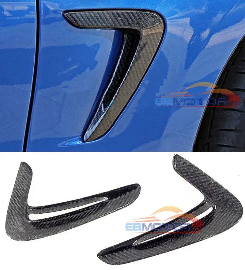 Real Carbon Fiber Fender Grilles 1pair For BMW F32 F33 F36 4series 2014UP B410