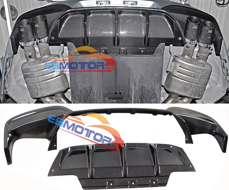 Real Carbon Fiber Rear Diffuser 2pcs/Set 1pair for BMW F12 F13 M6 F06 M6 M-Sport