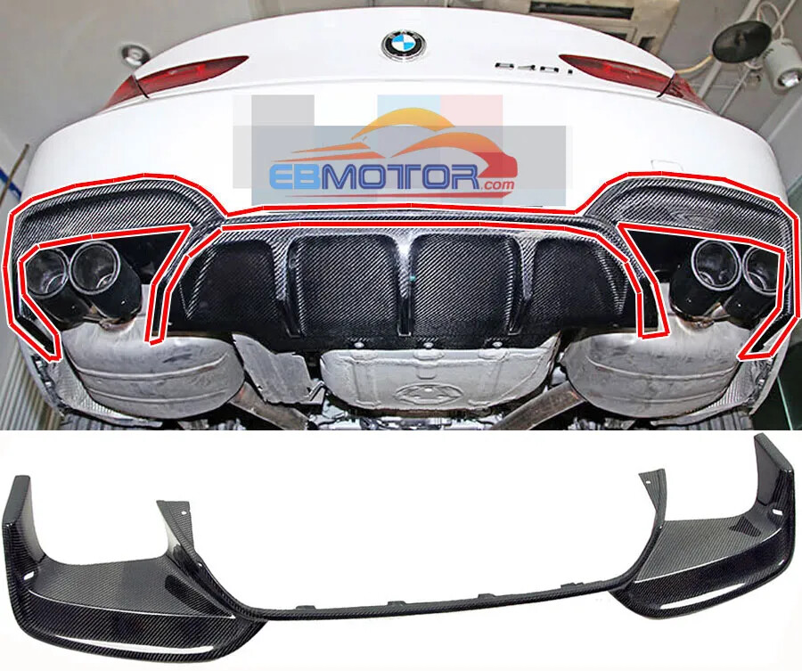 Real Carbon Fiber Rear Outer Section Diffuser For BMW F12 F13 M6 F06 M6 M-Sport
