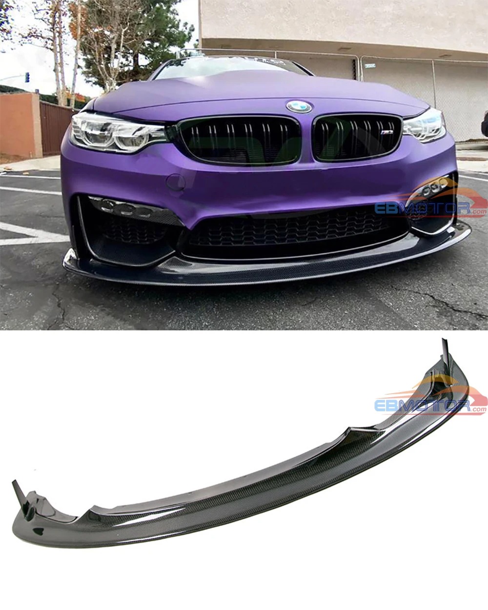 E Style Real Carbon Fiber Front Lip spoiler for BMW F80 M3 F82 F83 M4 B418