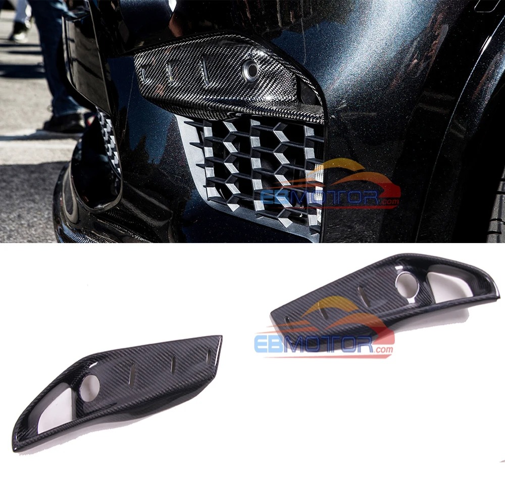 Real carbon fiber front Upper Splitters Inserts 1pair for BMW F85 X5M F86 X6M 2015UP B428
