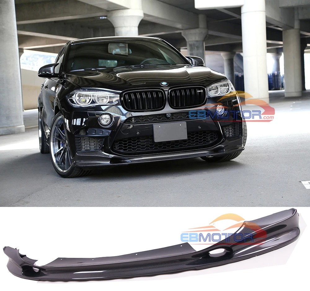 Real Carbon Fiber Front Lip Spoiler Auto body For BMW F86 X6M F85 X5M 2015UP B431