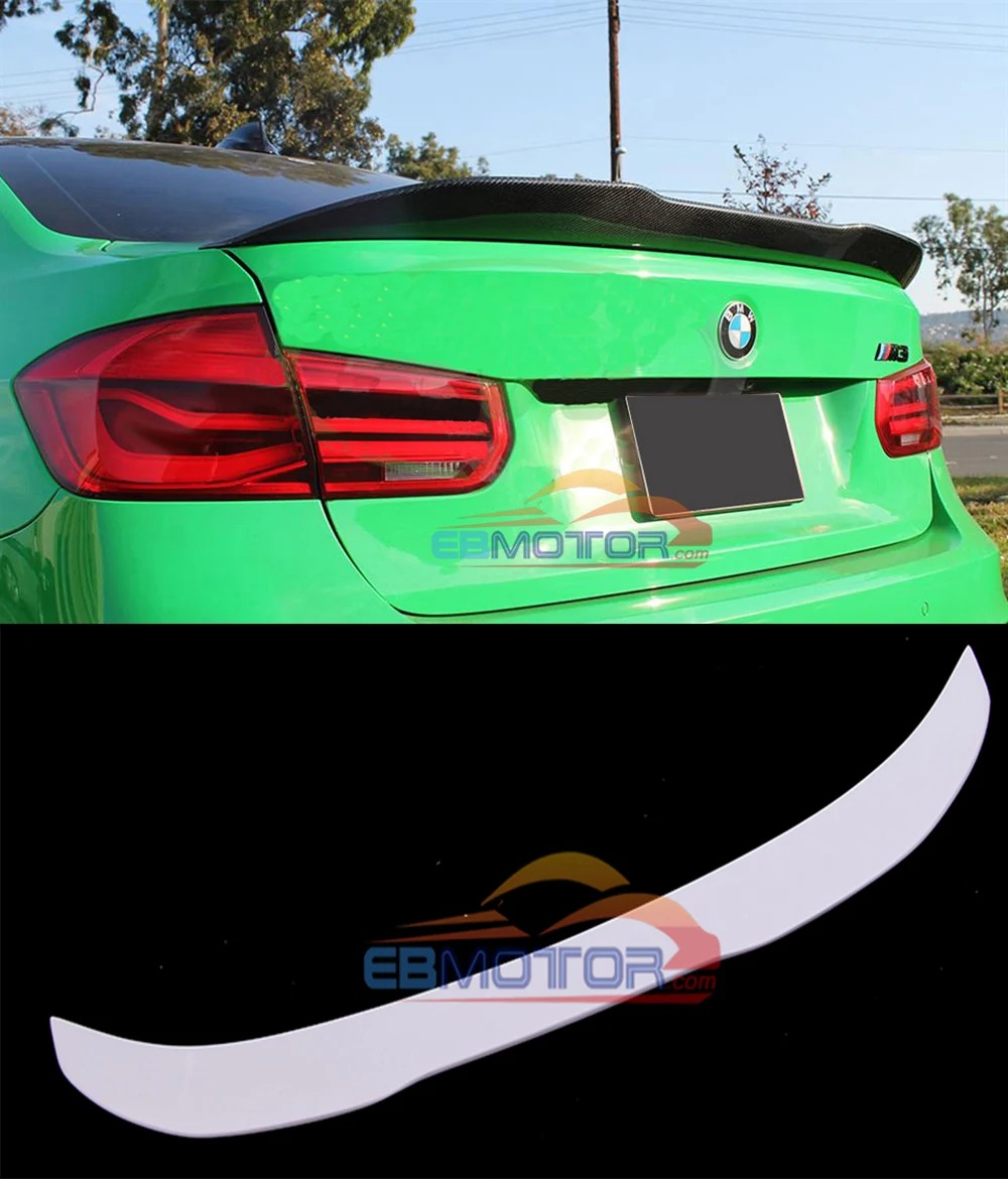 UNPAINTED GTX Real Fiber Glass Trunk Spoiler for BMW F30 F80 M3 B432F
