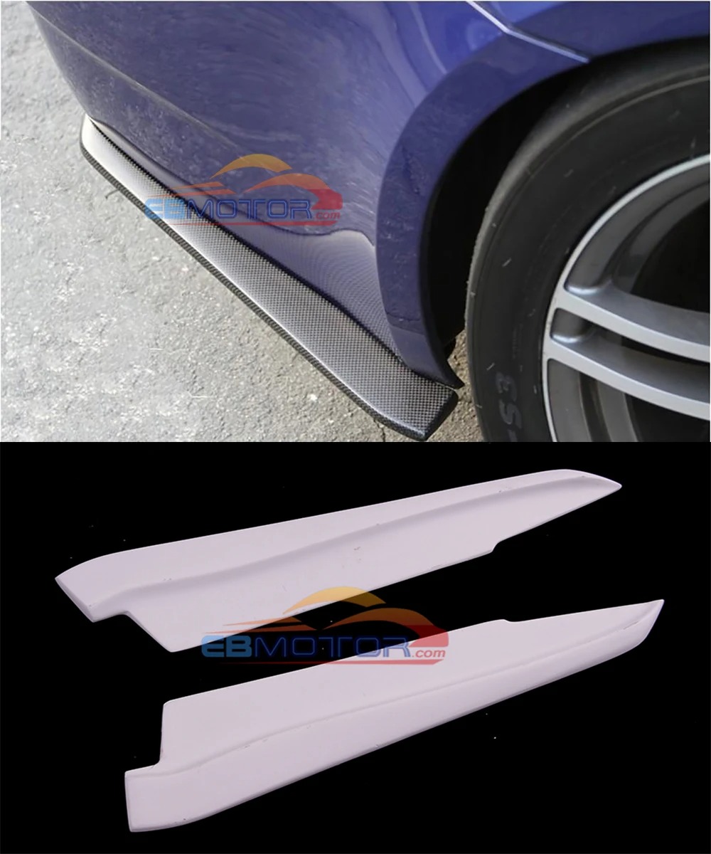 UNPAINTED Fiber Glass Rear Bumper Side Splitter Spoiler EXTENSIONS 1pair for BMW E92 E93 2D M3 Model 08-13