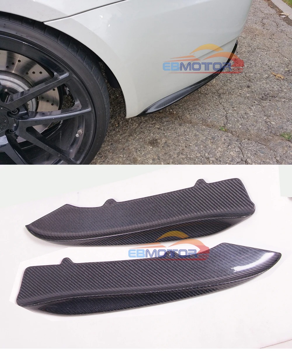 Real Carbon fiber Rear Bumper Side Splitter Spoiler EXTENSIONS 1pair for BMW E92 E93 2D M3 Model 08-13
