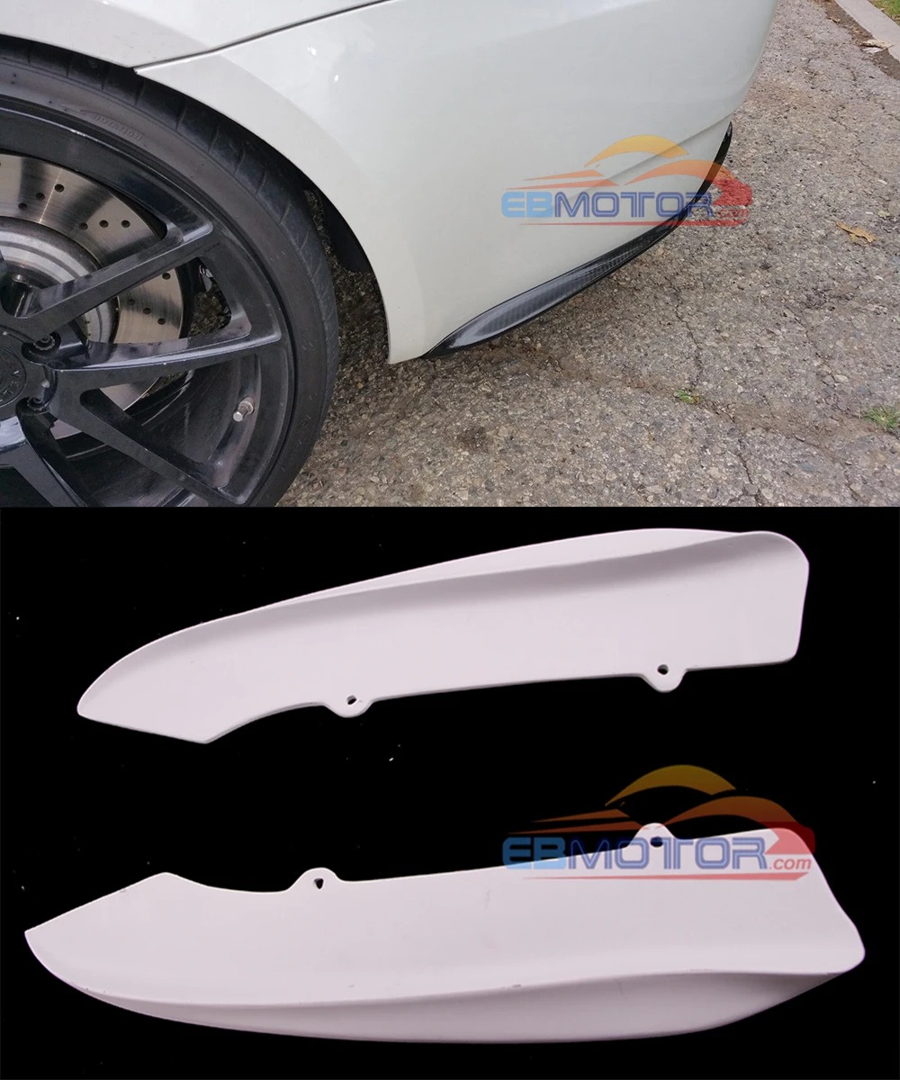 UNPAINTED fiber glass Rear Bumper Side Splitter Spoiler EXTENSIONS 1pair for BMW E92 E93 2D M3 Model 08-13