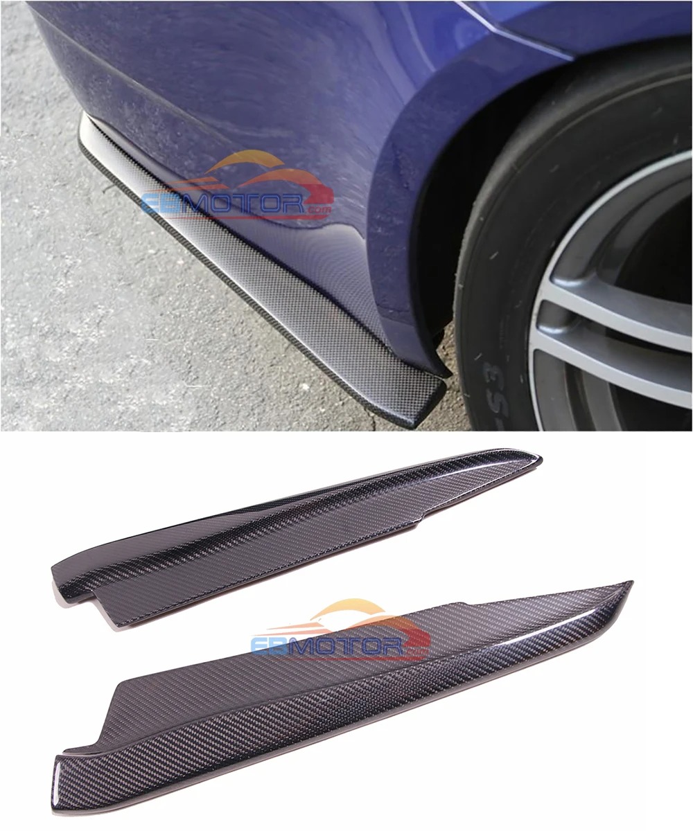 Real Carbon fiber Rear Bumper Side Splitter Spoiler EXTENSIONS 1pair for BMW E92 E93 2D M3 Model 08-13 B438a