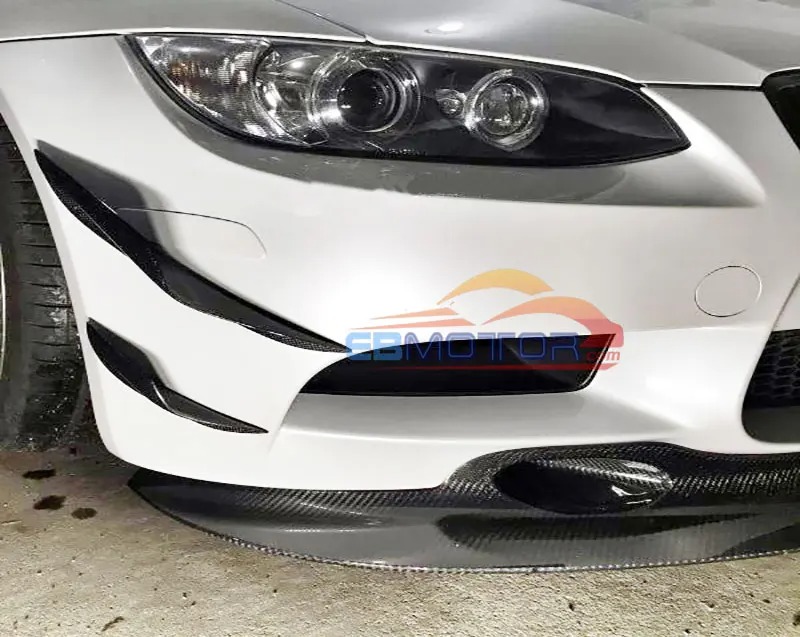 K style Real Carbon Fiber Front Spoiler Splitter Canard 4pcs/Set For BWM E90 E92 E93 M3 B439