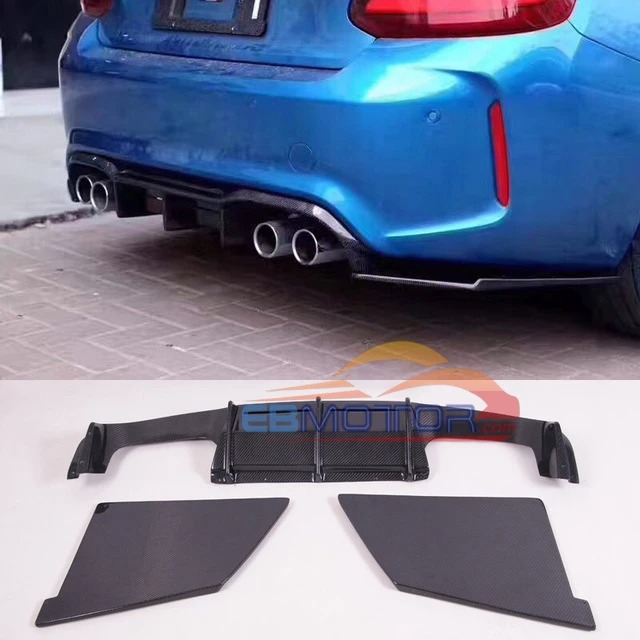 Real Carbon Fiber Rear Bumper lip Diffuser 3pcs For BMW F87 M2 16-17 B445