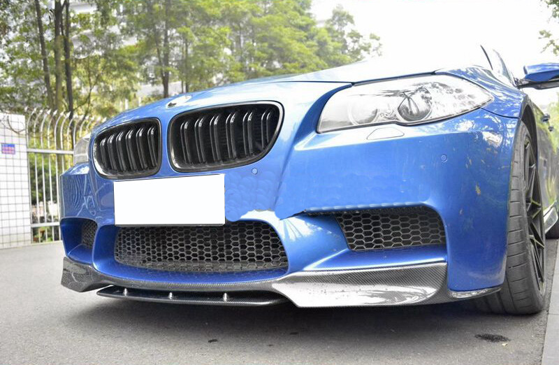 Real Carbon Fiber Front bumper Lip Spoiler Splitte 2pcs For BMW F10 M5