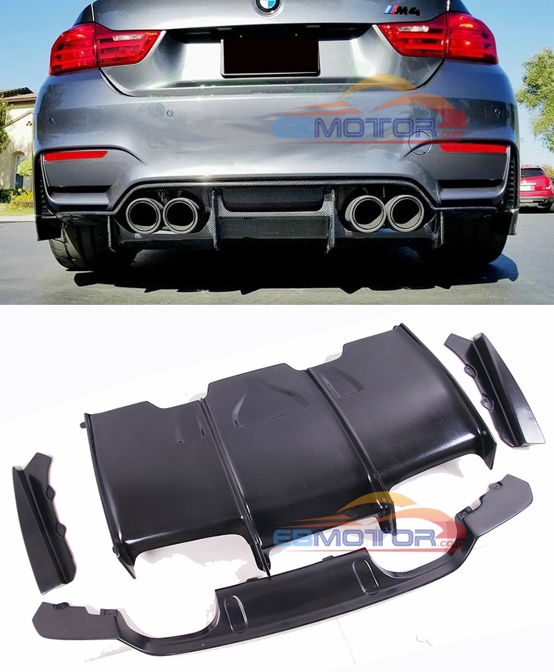 UNPAINTED  PSM rear lip diffuser 4pcs set for F82 M4 F80 M3 2015UP B450F