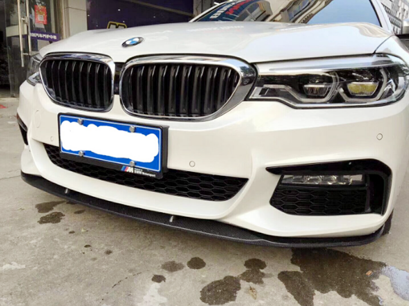 P Style Real Carbon Fiber front lip spoiler for BMW 5-series G30 2017UP