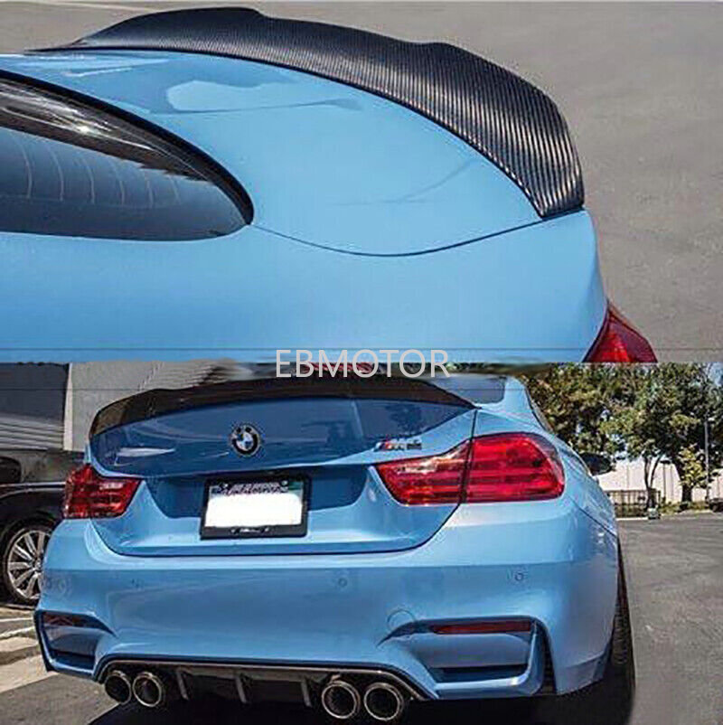 Real Carbon Fiber Parts Rear Trunk Lip Spoiler Wing Kits For BMW M4 F82 2015-18