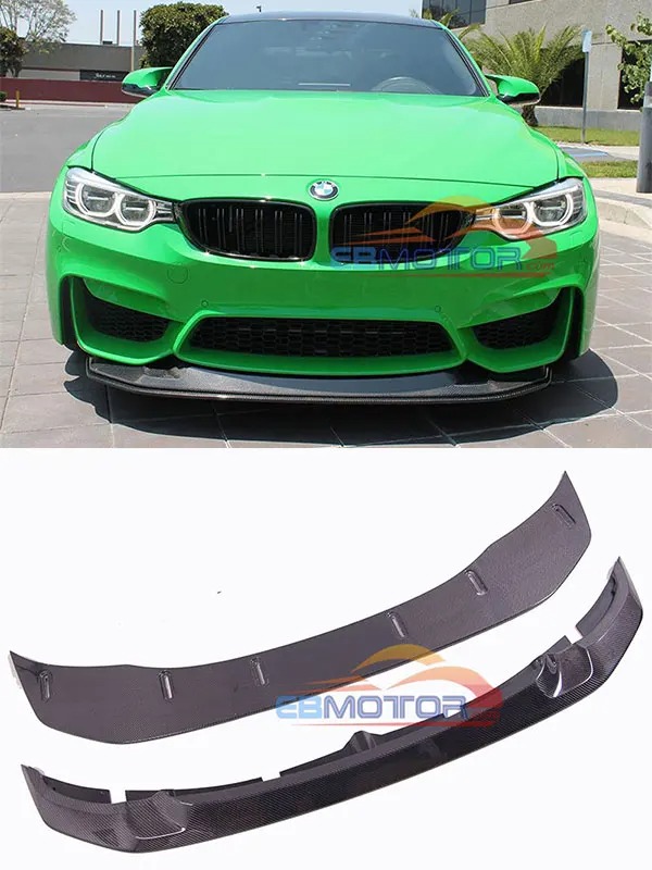 GTS Real Carbon Fiber Front Lip Spoiler 1pair For BMW F80 F82 F83 M3 M4 B477
