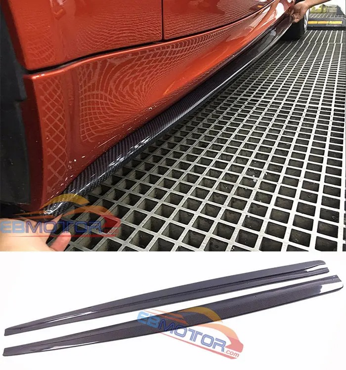 VZ STYLE Real Carbon Fiber Side Skirt skirts 1pair for BMW 1 Series E82 1M 2011-2017 B478