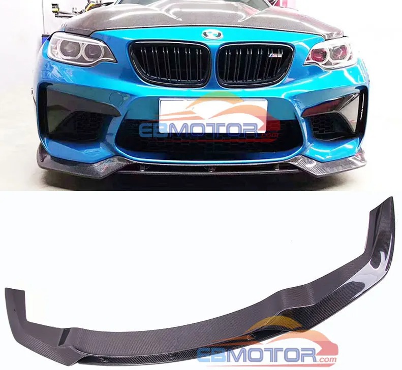 Carbon Fiber Front Lip Bumper Spoiler 2pc For BMW F87 M2 Base Coupe 2D 16UP B481