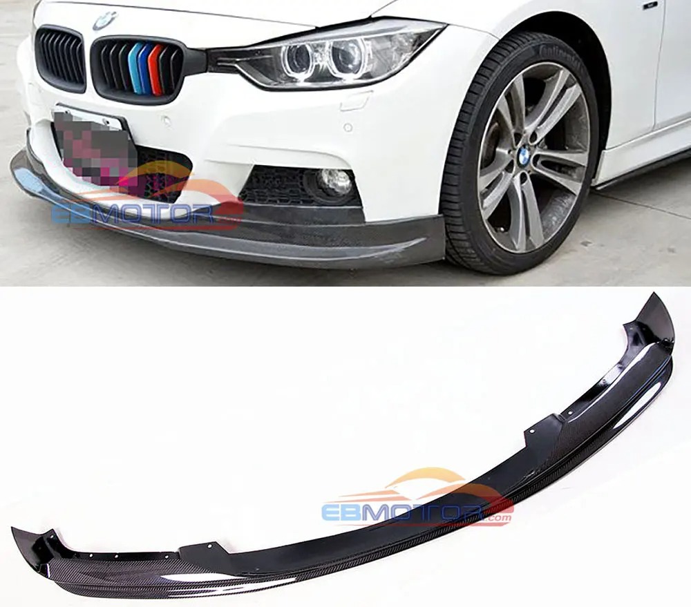 Real Carbon fiber Front Lip Spoiler for BMW 3-Series F30 M-tech M sport model 2012-2018 B487