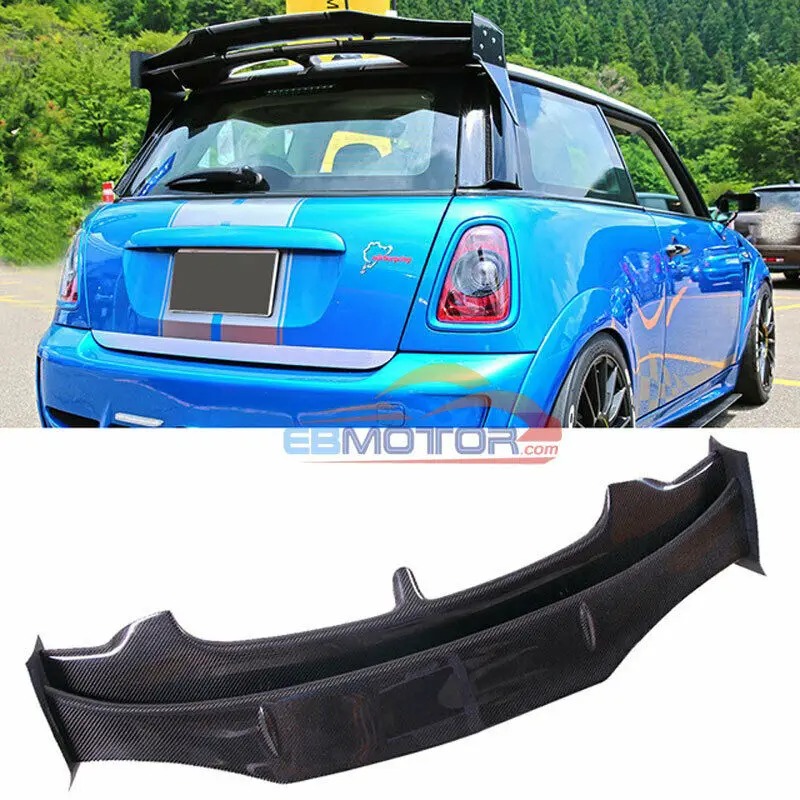 Carbon Fiber AG Roof Wing Spoiler For BMW Mini Cooper S R56 R57 06-13 B495