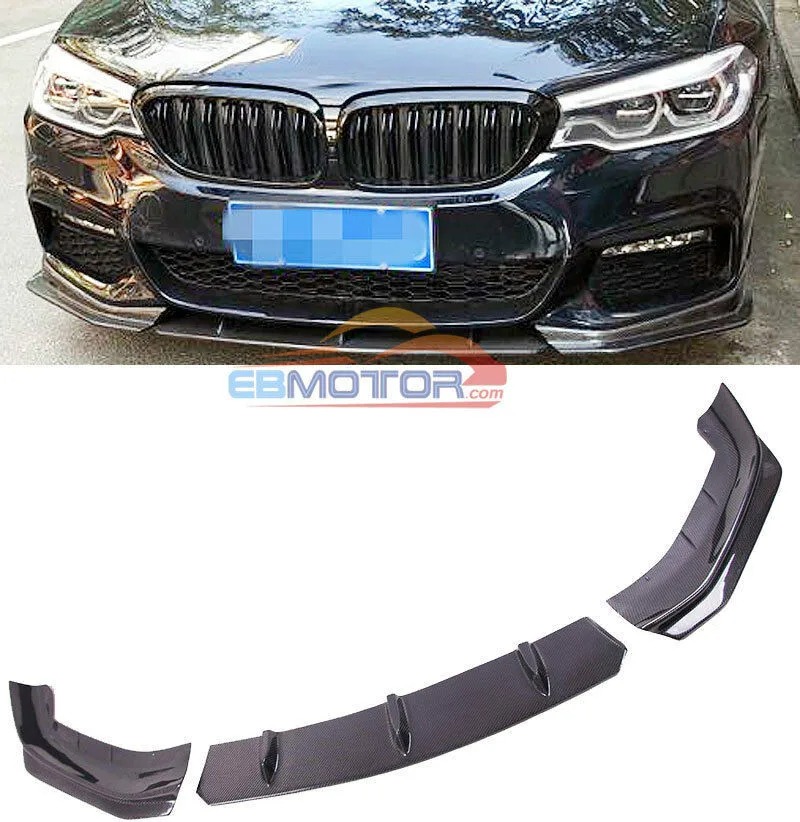 Carbon Fiber Front Bumper Lip Spoiler Splitter For BMW G30 G31 G38 MSport B501