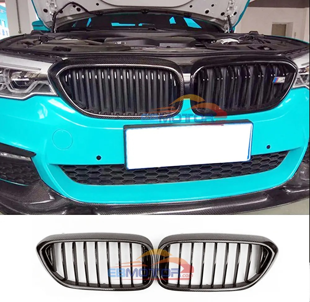 M5 Style Car styling Kidney Real Carbon Fiber Auto Front Racing Grills Grille for BMW G30 G31 G38 F90 M5 New 5 Series 2017upB504