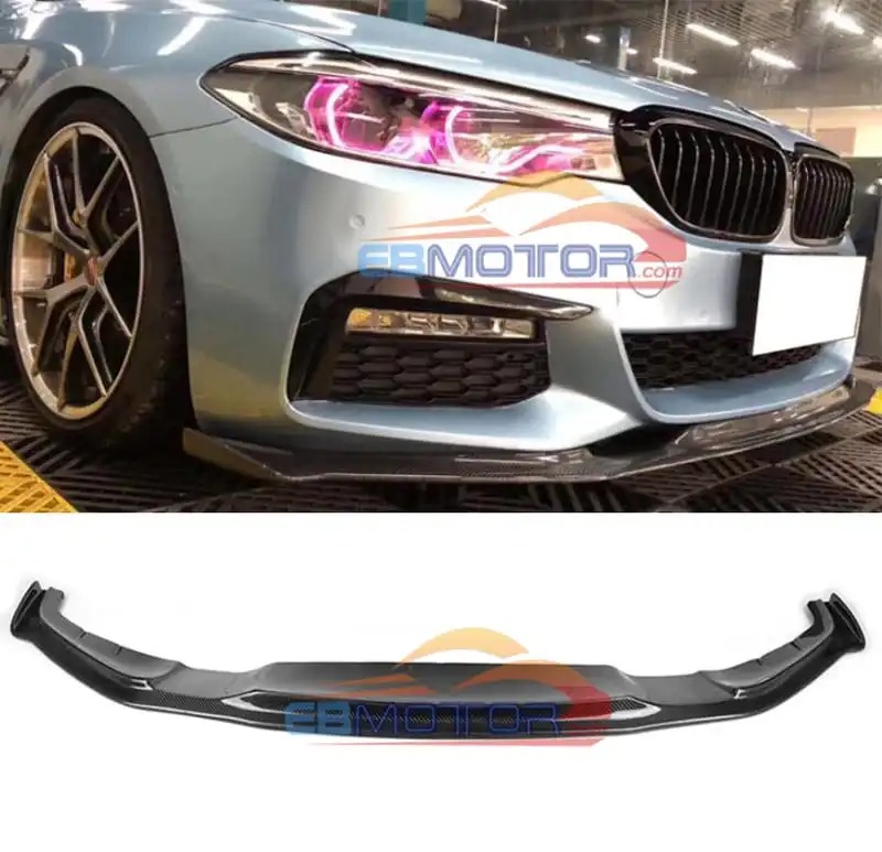 V Style Real Carbon Fiber Front Bumper Lip Spoiler For BMW G30 G38 528 530 540 2017UP  B517