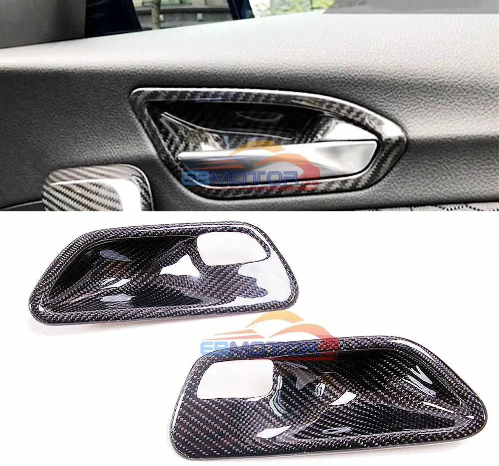 Real Carbon Fiber Door Handle Trims 1pair for BMW F20 F22 F87 B538
