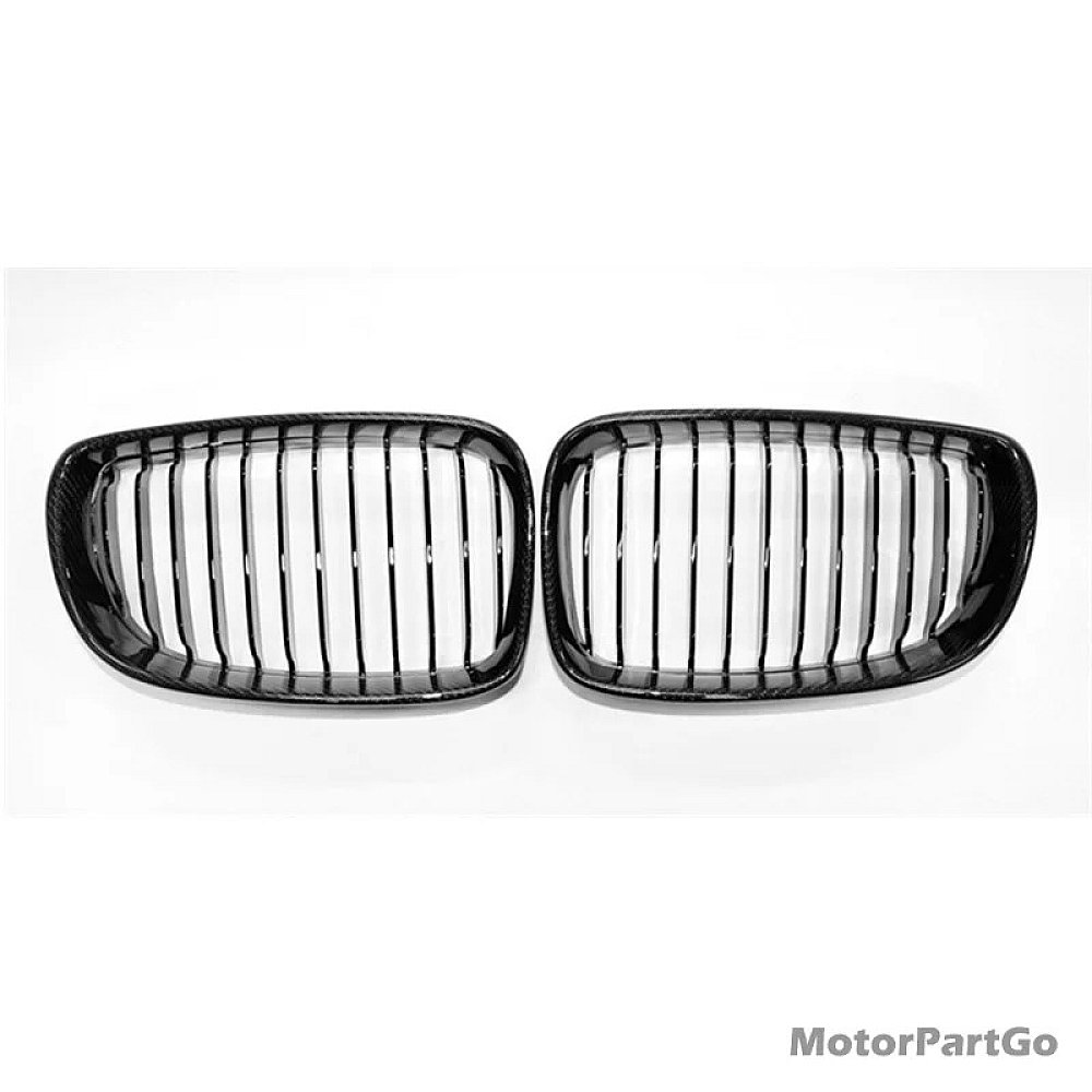 Carbon Fiber Gloss matt replace ABS front Grills 1 pair For BMW 1-SERIES E82 E88 2008-2011 B545G