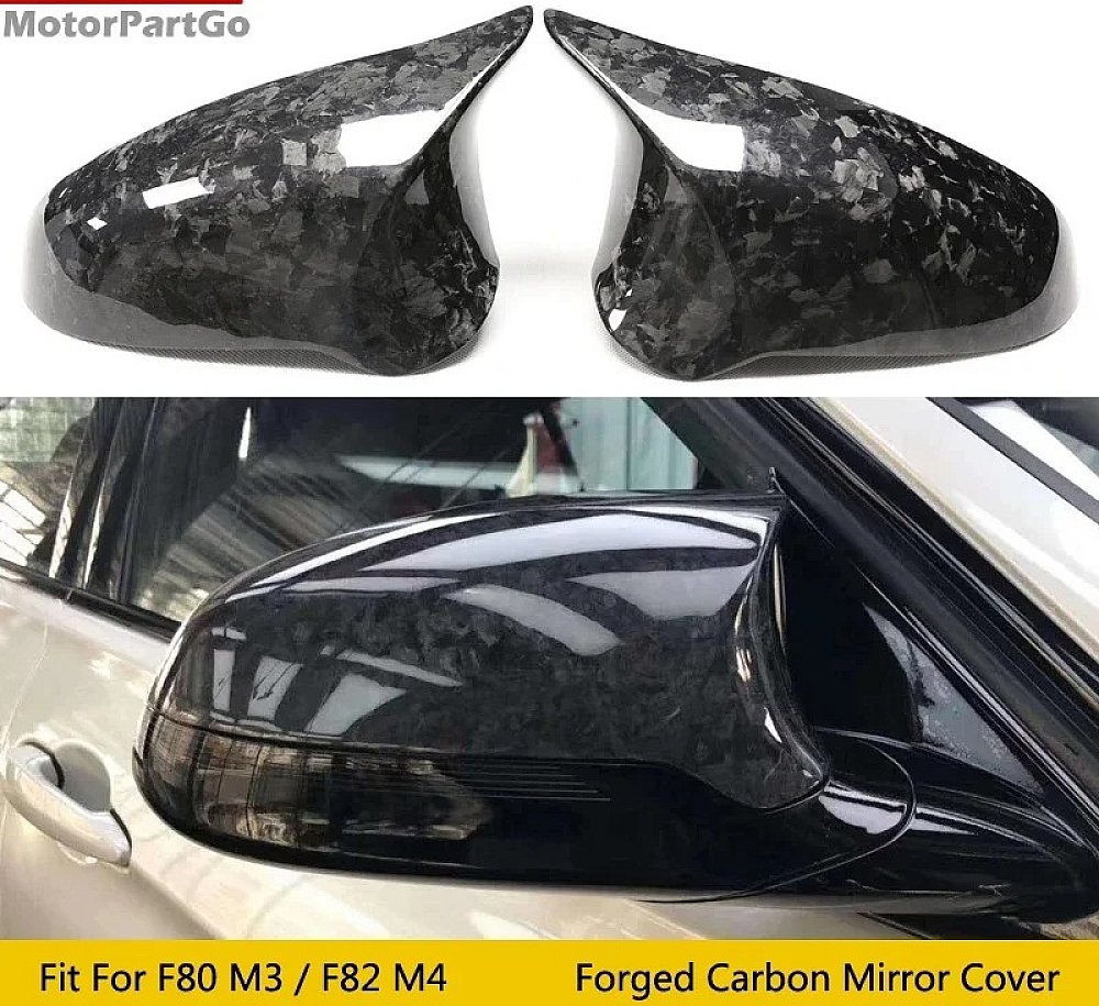 Real Carbon Fiber Mirror Cover Exchange original 1 pair for BMW forging M2 M3 M4 F80 F82 F83 F87 2014 - 2019
