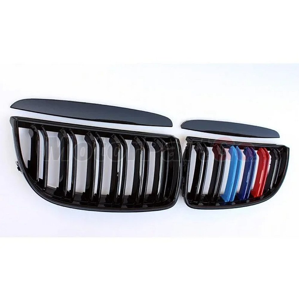 3 Colors Gloss dual line replace ABS front Grills 1 pair For BMW 3-SERIES E90 2004-2007 B616